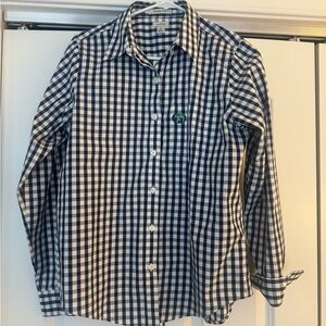 L.L. Bean Navy and White Gingham Shirt